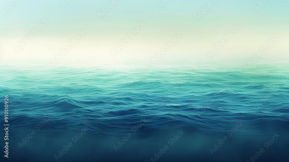 Obraz premium Abstract Ocean Waves with Gradient Blue