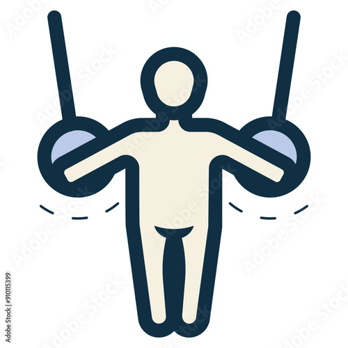 rings gymnastic exercise icon