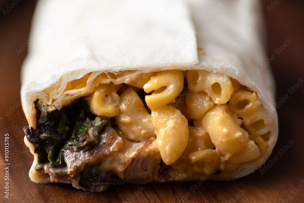 bacon mac and cheese burrito wrap