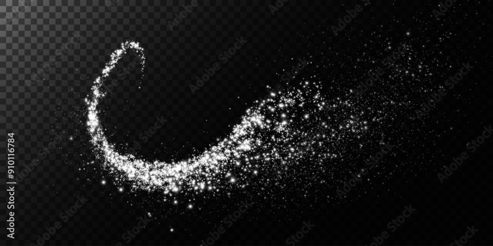 Sparks of dust and stars shine with special light. Vector sparks on transparent dark background. Christmas light effect. Sparkling particles of magic dust. Sparks of dust and stars shine with special light. Vector sparks on transparent dark background. Christmas light effect. Sparkling particles of magic dust.