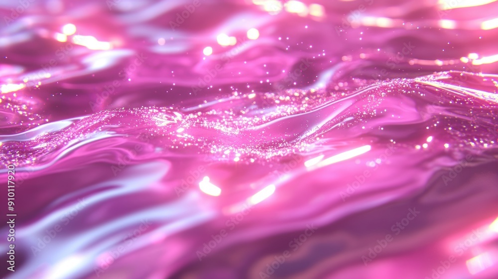Sparkling pink waves with glittery highlights Sparkling pink waves with glittery highlights