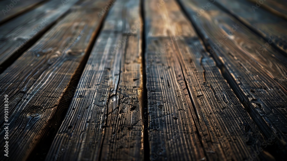 Rustic wooden planks with a worn, weathered texture. The boards create a perspective with a focus on the foreground. Rustic wooden planks with a worn, weathered texture. The boards create a perspective with a focus on the foreground.