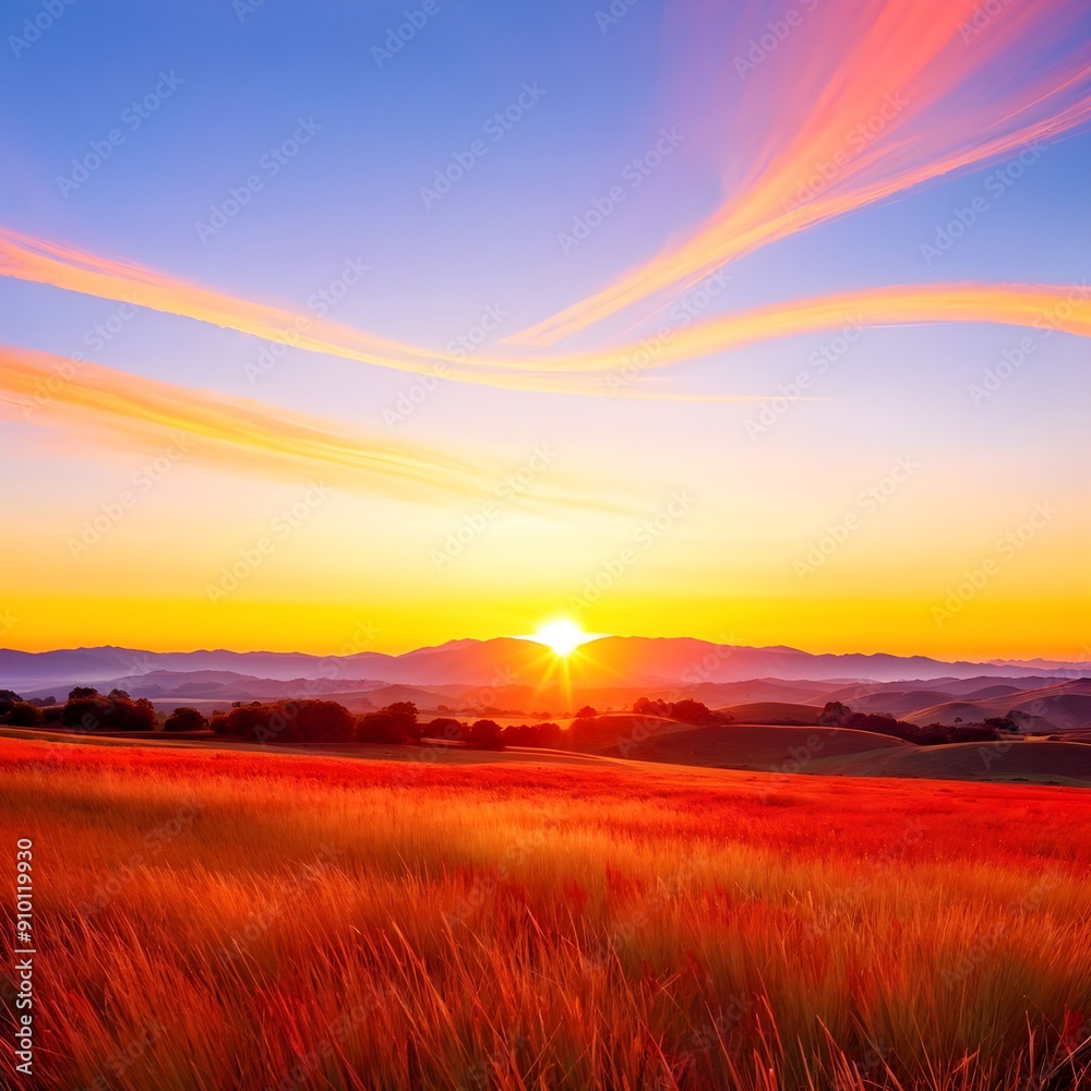 sunset in the field sunset in the field