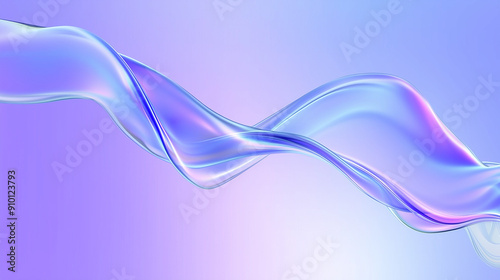 Abstract glass shape 3d render	
