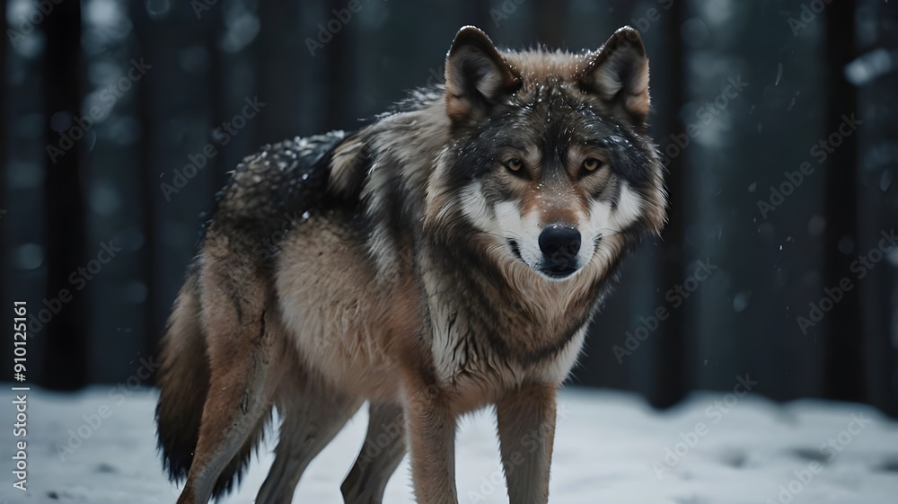 Fototapeta premium wolf in winter