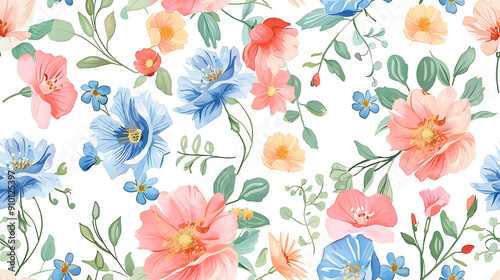 Wallpaper Mural flower pattern Torontodigital.ca
