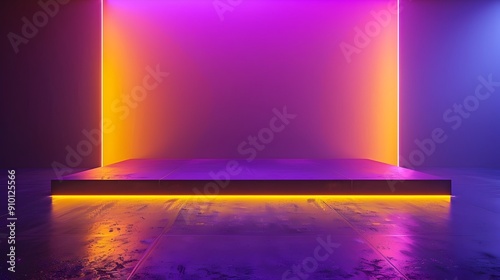 Vibrant Neon Gradient Abstract Background with Subtle Glow for Product Display