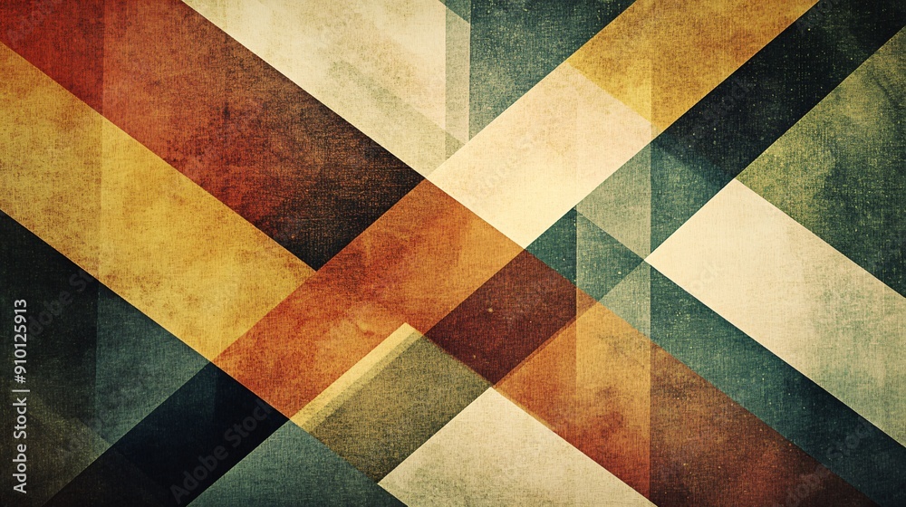 Grainy color transitions with overlapping geometric shapes in vintage tones Grainy color transitions with overlapping geometric shapes in vintage tones