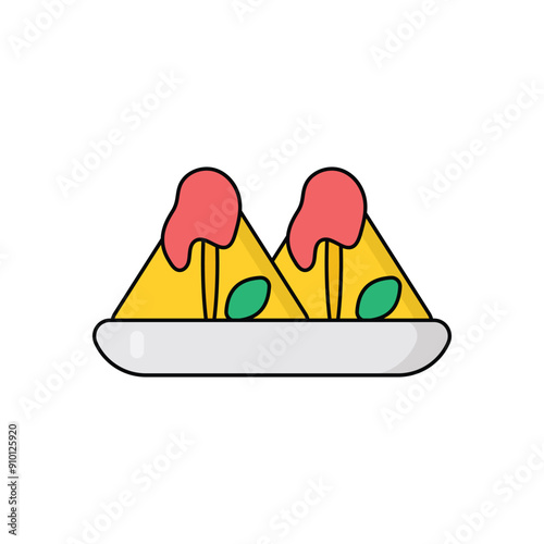 Samosa vector icon