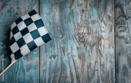 Weathered Blue and White Painted Wooden Planks With a Rustic Appearance