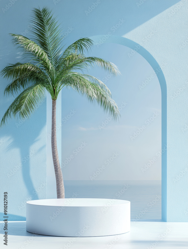 Obraz premium Small fresh e-commerce booth background material, green goods booth background picture
