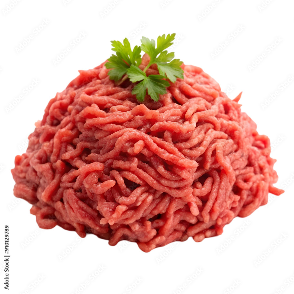 Minced meat pile top view Minced meat pile top view