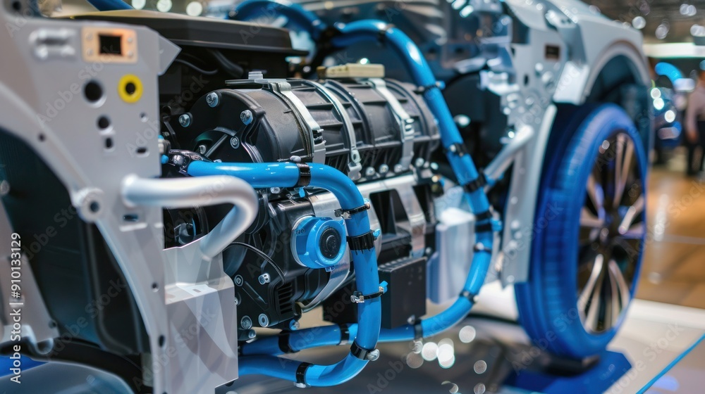 modern electric vehicle motor battery inside the car frame modern electric vehicle motor battery inside the car frame