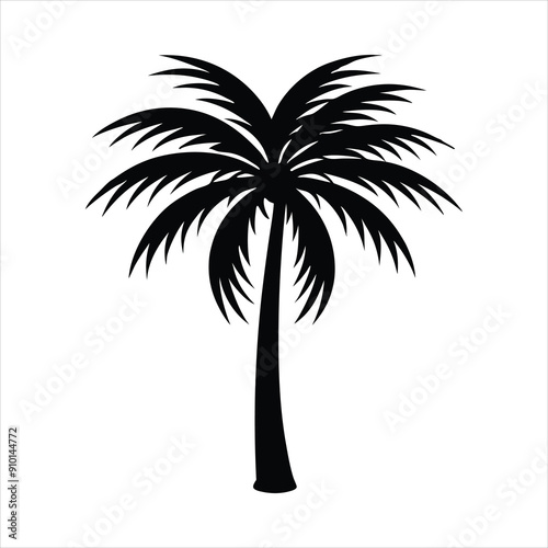 Palm tree silhouette vector illustration