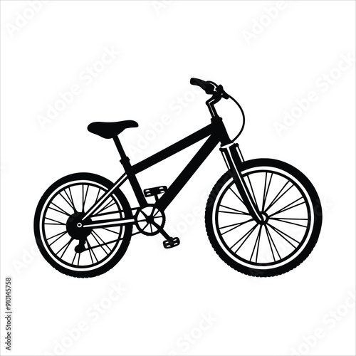 Cycle silhouette vector with white background