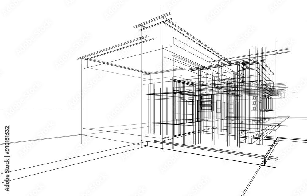 sketch of house sketch of house