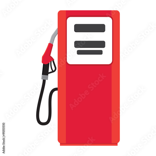 Vector illustration of a car filling station in cartoon style