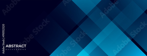 blue abstract banner background with overlapping stripes