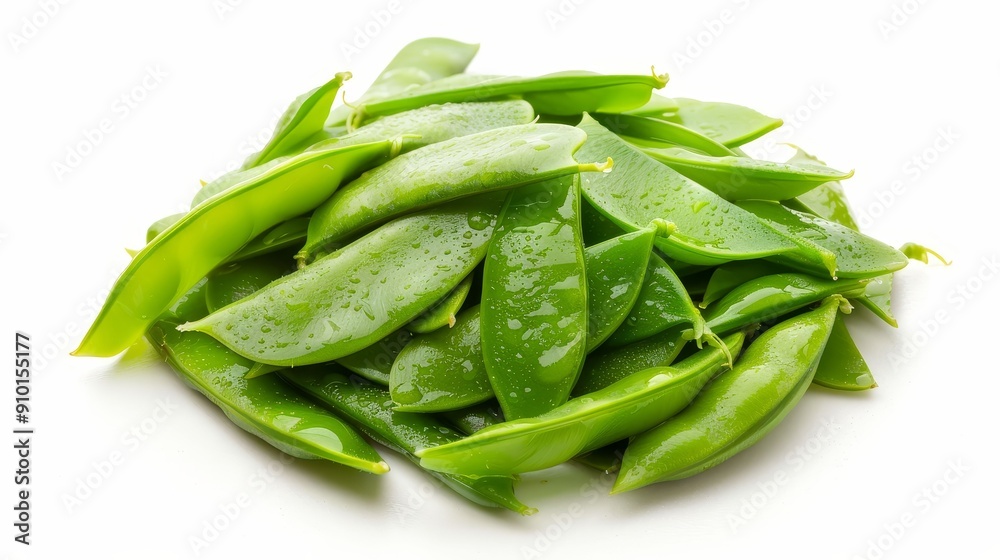 Snap peas in a ceramic bowl, bright and crisp Snap peas in a ceramic bowl, bright and crisp
