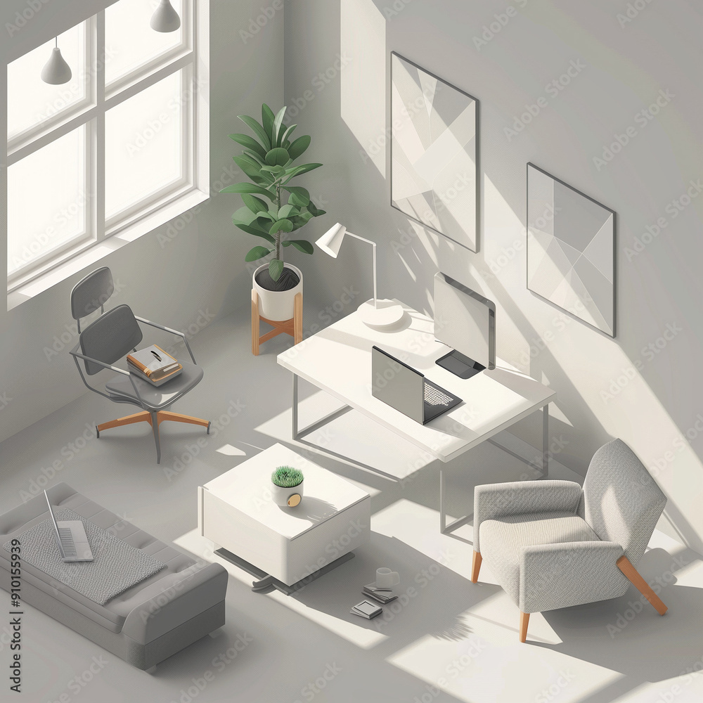 Fototapeta premium modern office interior with furniture