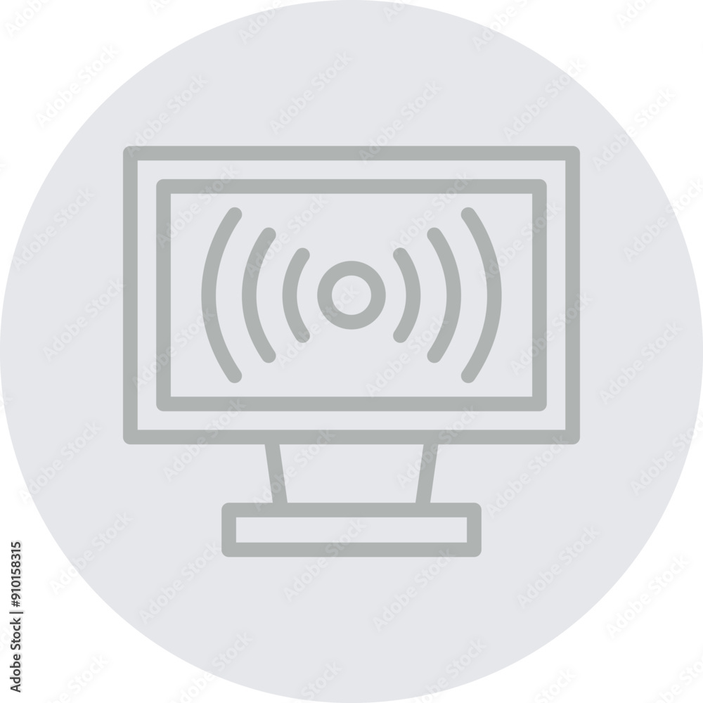 Broadcast Vector Line Grey Circle Grey Broadcast Vector Line Grey Circle Grey
