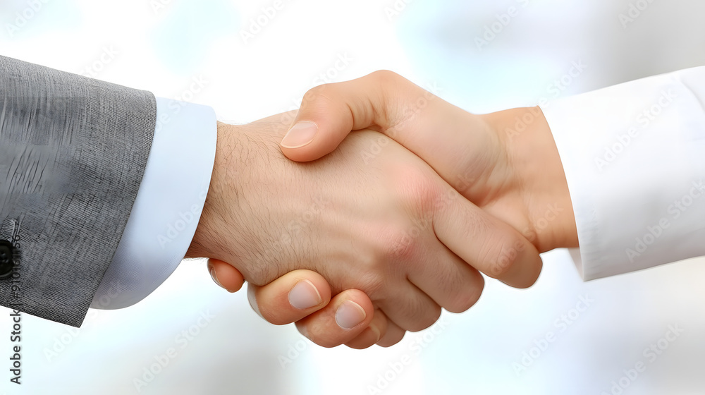Symbolic Handshake Close-Up: A Respectful Farewell in an Exit Interview Symbolic Handshake Close-Up: A Respectful Farewell in an Exit Interview