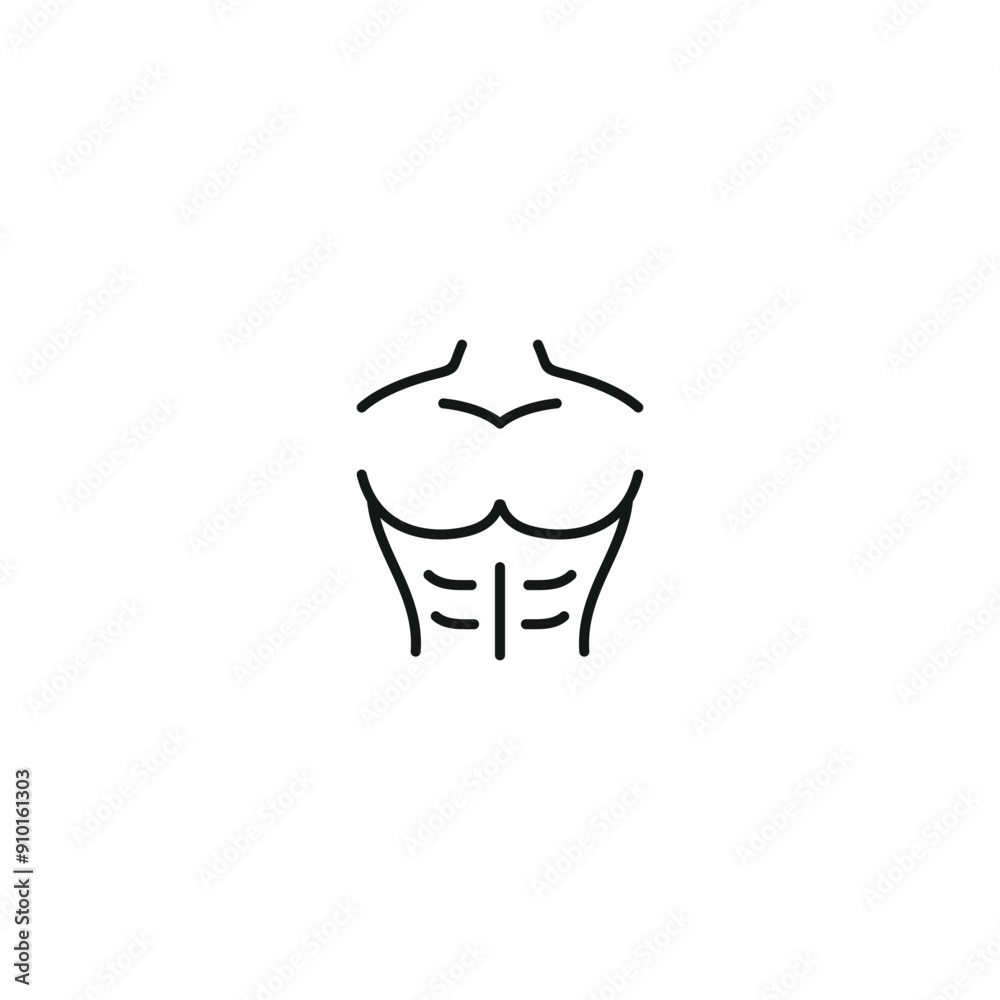 Human abdomen icon vector. EPS 10 editable vector Human abdomen icon vector. EPS 10 editable vector