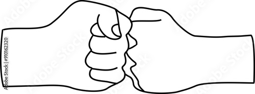 Hand Friendship Outline