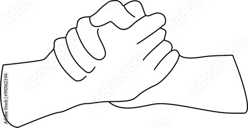 Hand Friendship Outline