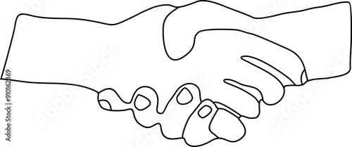 Hand Friendship Outline