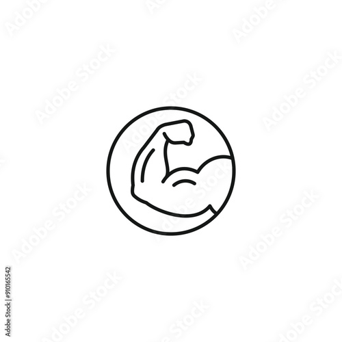 Arm biceps icon vector. EPS 10 editable vector