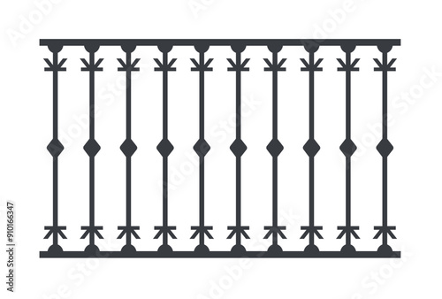 Balcony railing and fence fencing from stainless steel, iron.
