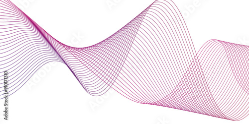 Modern abstract glowing wave background.pink wave lines and technology background. business curve lines, graphic element isolated on white background,