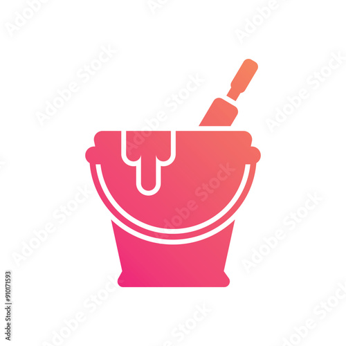 Paint bucket vector icon