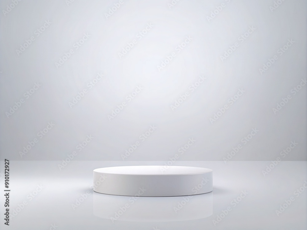 Fototapeta premium Isolated white background with subtle gradient effect, perfect for showcasing products, objects, or still-life compositions, providing clean and minimalist visual presentation.