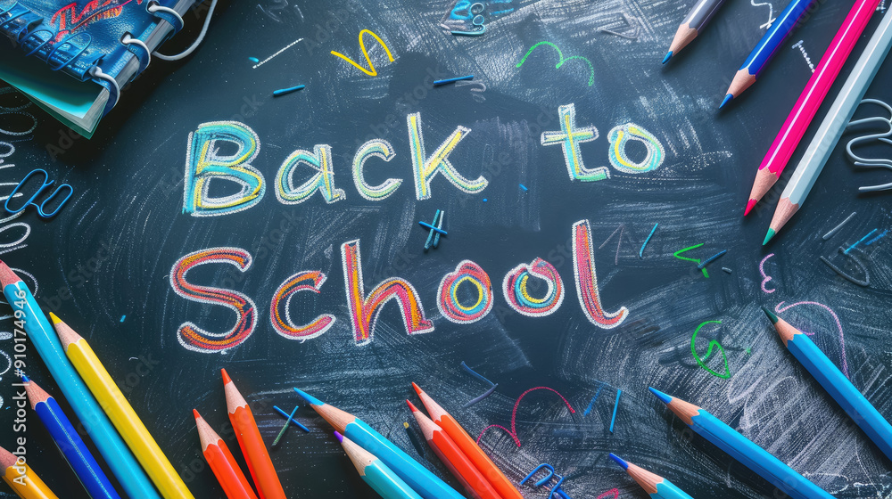 inscription back to school on a blue background, stationery, lettering, words, pens, pencils, chalk, illustration, September 1, class, letters, education, knowledge, layout, copyspace, top view, study inscription back to school on a blue background, stationery, lettering, words, pens, pencils, chalk, illustration, September 1, class, letters, education, knowledge, layout, copyspace, top view, study
