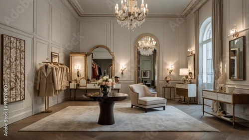 modern interior wih cream tone domination