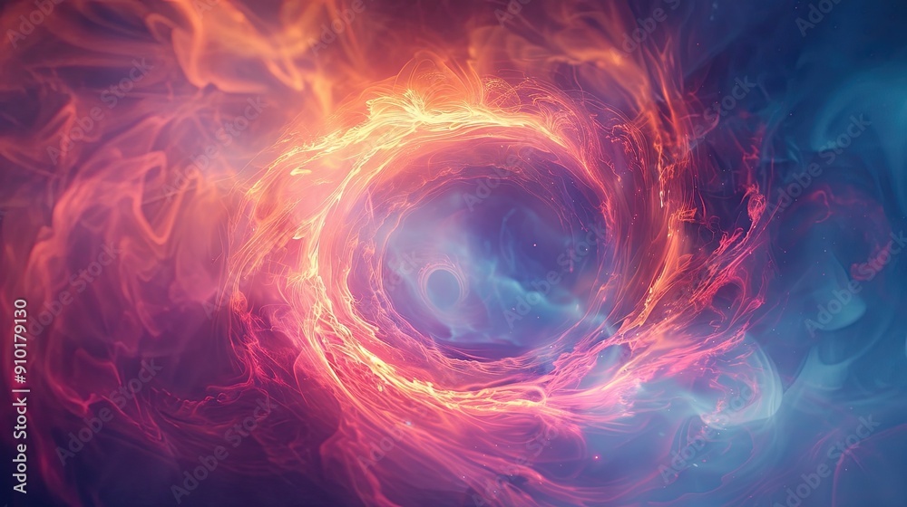 A glowing halo of ethereal 3D shapes with a smooth, ambient light effect and soft, radiant colors A glowing halo of ethereal 3D shapes with a smooth, ambient light effect and soft, radiant colors