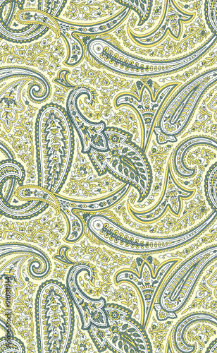 Seamless traditional paisley ethnic print
