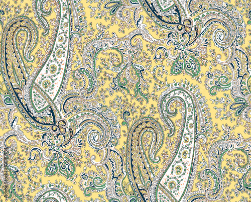 Seamless traditional paisley ethnic print