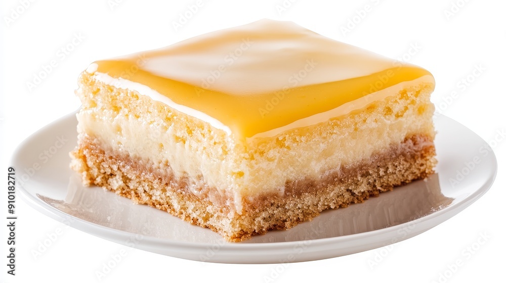 Icing Glazed Lemon Drizzle Cake Slice - The Perfect Citrus Dessert! Icing Glazed Lemon Drizzle Cake Slice - The Perfect Citrus Dessert!