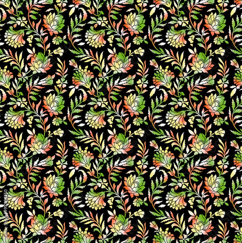 Seamless ethnic floral Design print