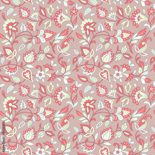 Seamless ethnic floral Design print