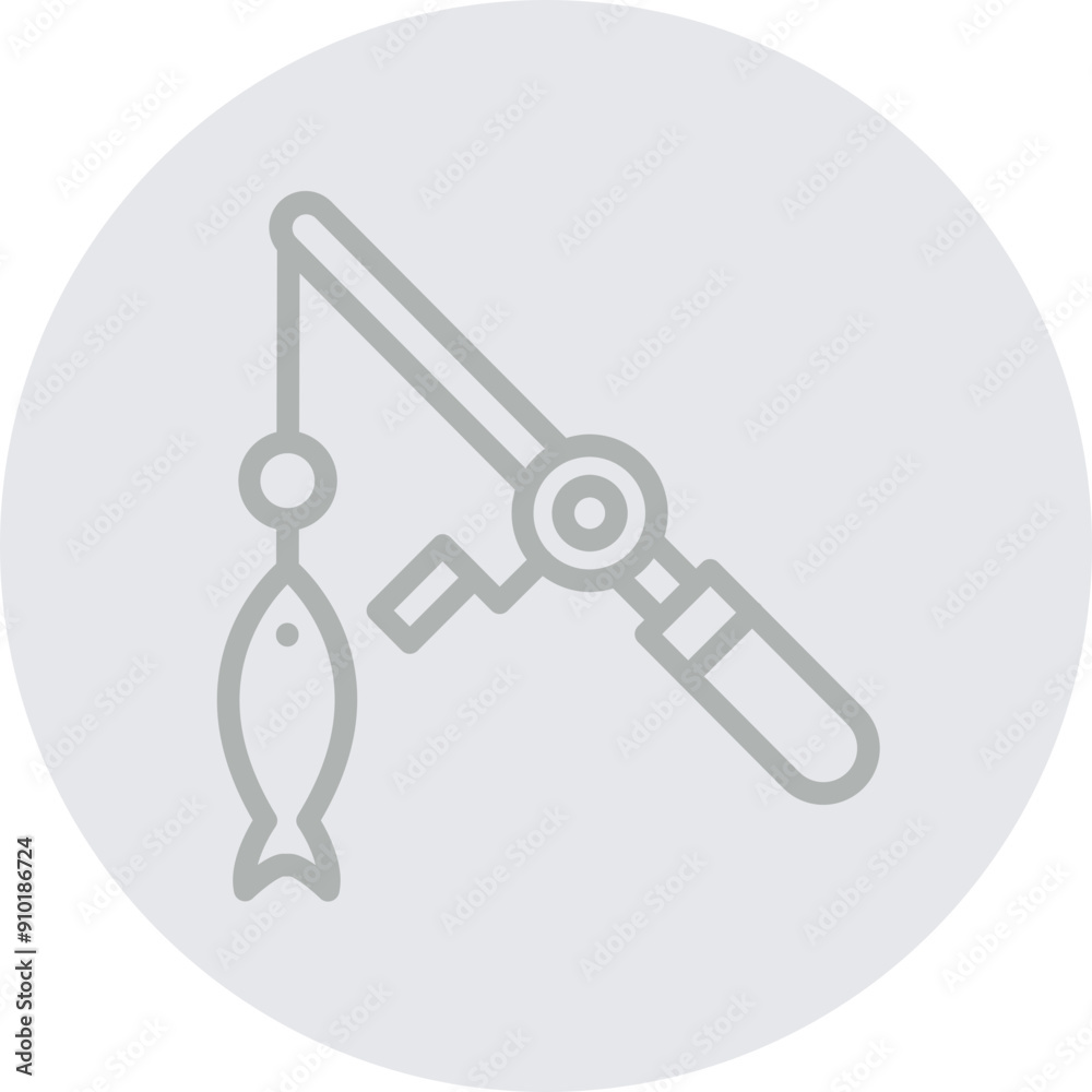 Fishing Vector Line Grey Circle Grey Fishing Vector Line Grey Circle Grey