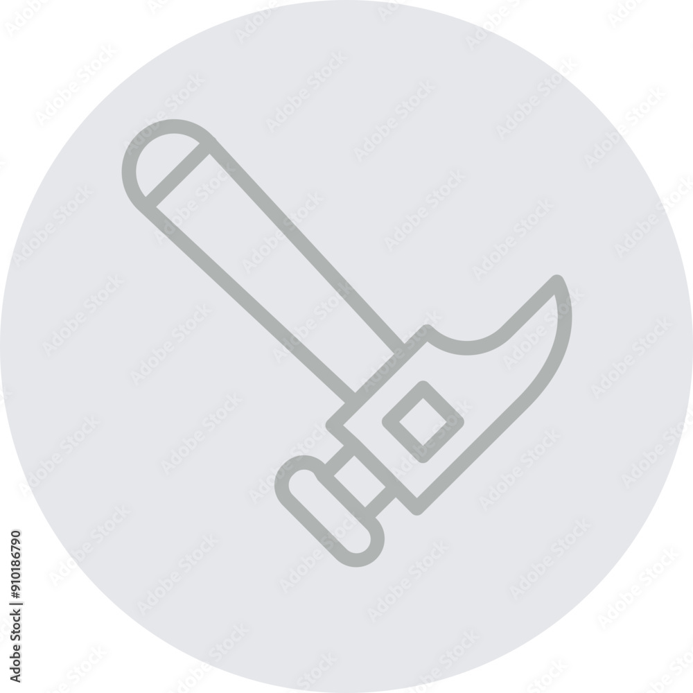 Hammer Vector Line Grey Circle Grey Hammer Vector Line Grey Circle Grey