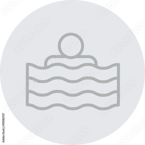 Drowning Vector Line Grey Circle Grey