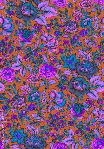 Seamless ethnic floral Design print