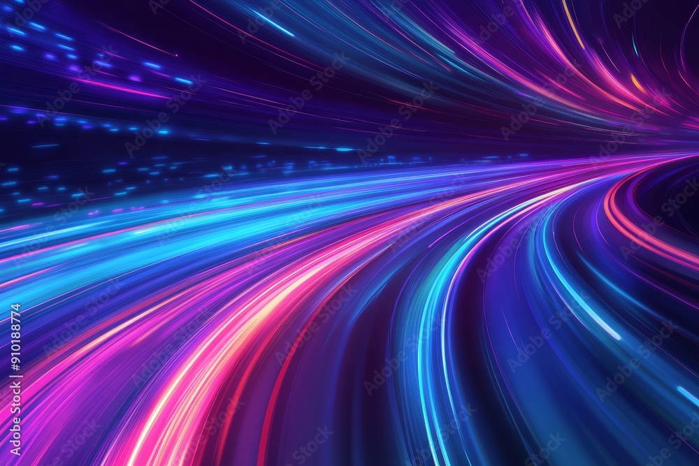 Radiant light rays creating a dynamic sense of movement and speed in vibrant shades of blue and pink Radiant light rays creating a dynamic sense of movement and speed in vibrant shades of blue and pink