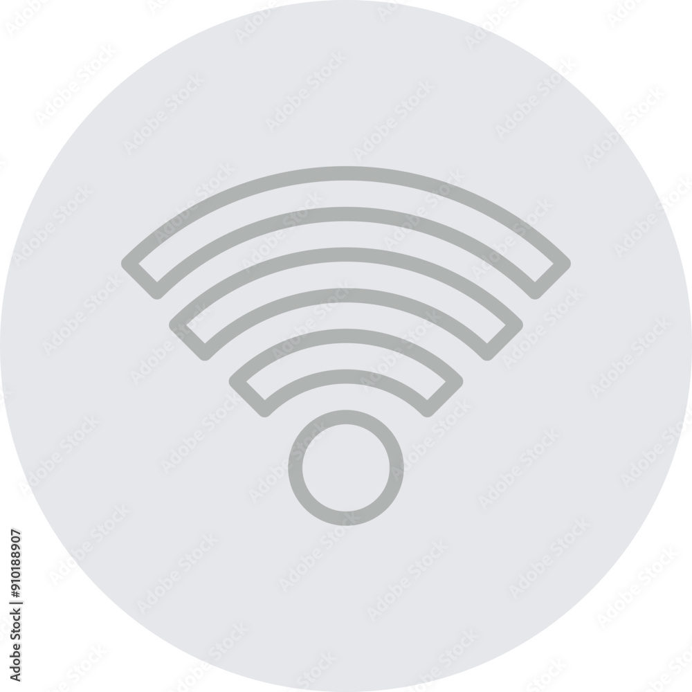 Wifi Vector Line Grey Circle Grey Wifi Vector Line Grey Circle Grey