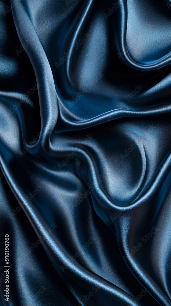 Obraz premium A blue fabric with a wavy texture